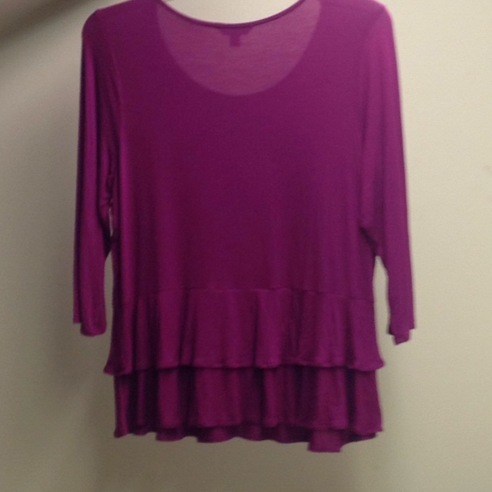 Lovely & versatile 1X long-sleeved tunic T-shirt - Picture 3 of 3